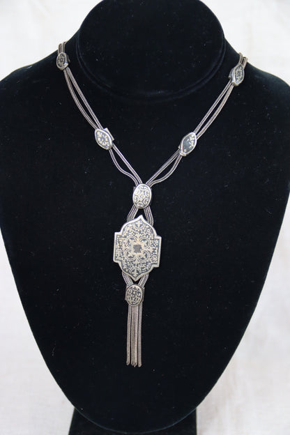 Sterling Silver Multi Strand Filigree Necklace