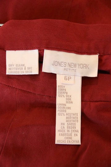 Jones New York Red Silk Skirt
