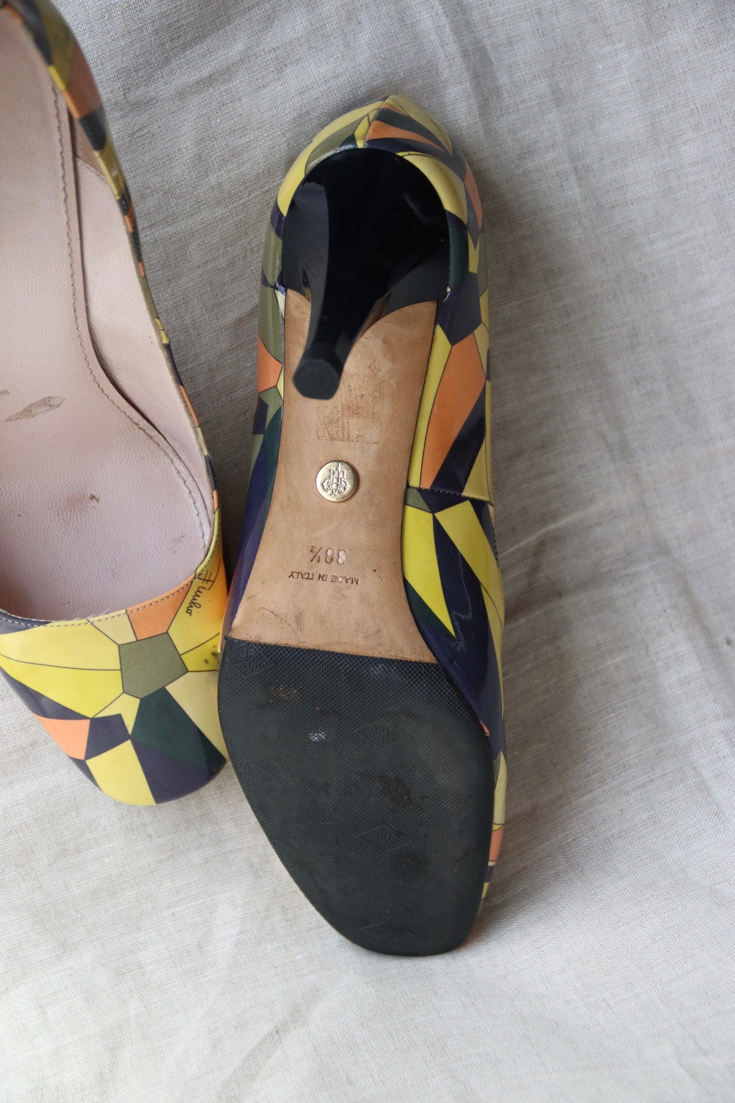 Vintage Emilio Pucci Abstract Heels