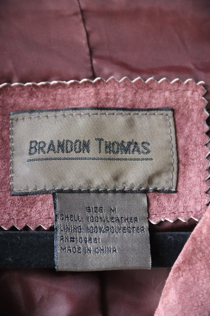 Brandon Thomas Suede Jacket with Contrast Stitching