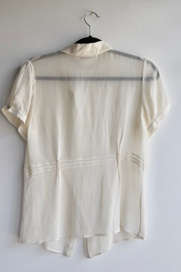 M.S.S.P. White Silk Top