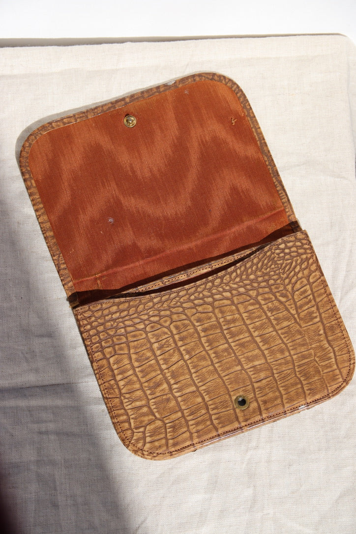 Antique Leather Clutch