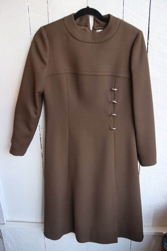 Vintage 1960s Neusteters Brown Dress