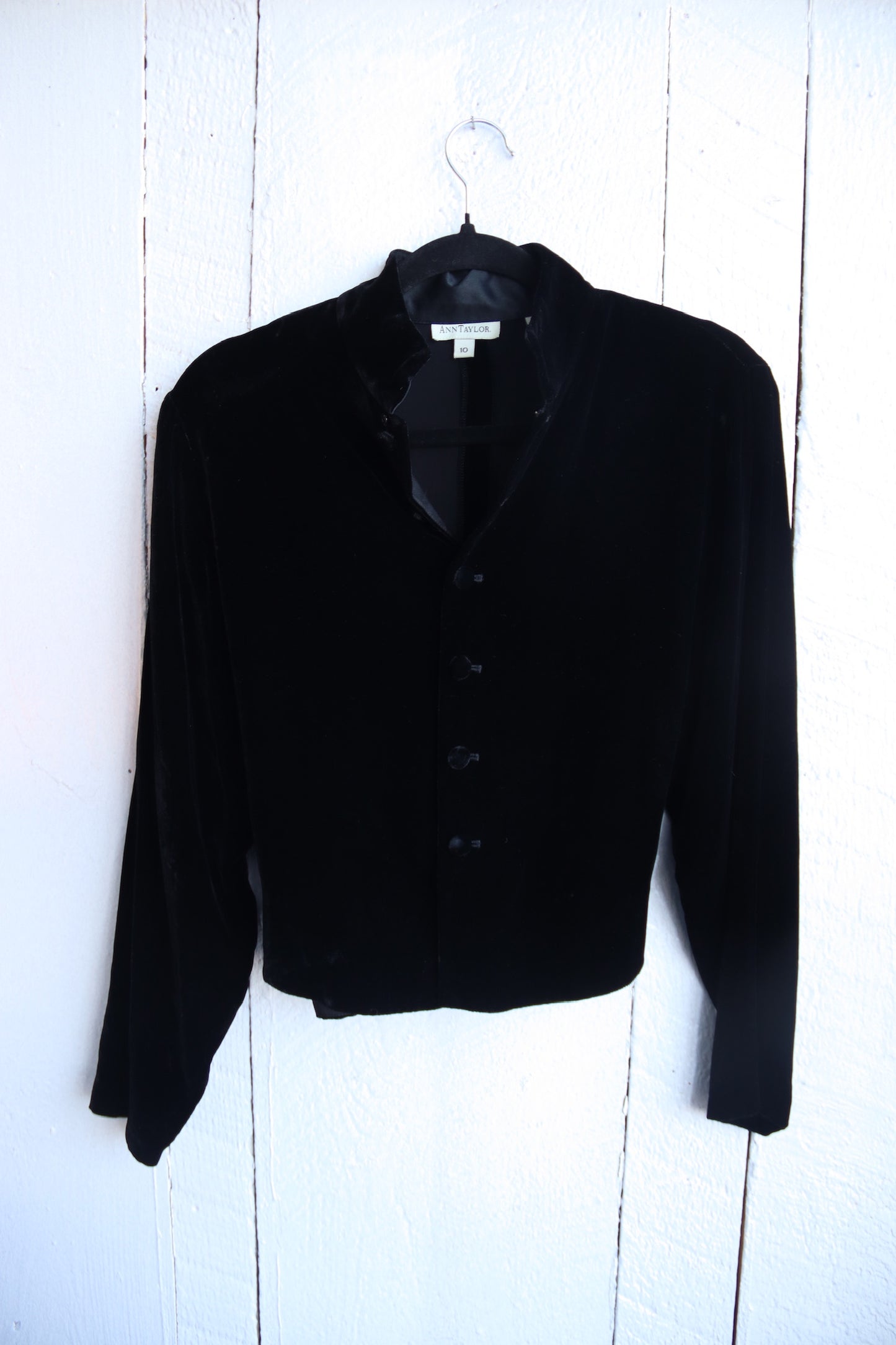 Ann Taylor Black Velvet Top