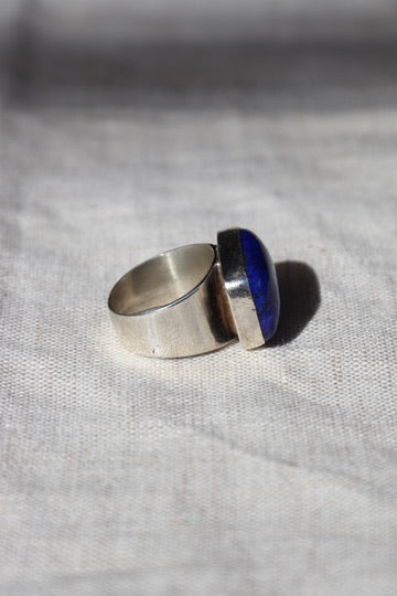 Lapis and Sterling Silver Statement Ring