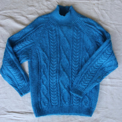 Emily Electric Blue Acrylic and Mohair Sweater