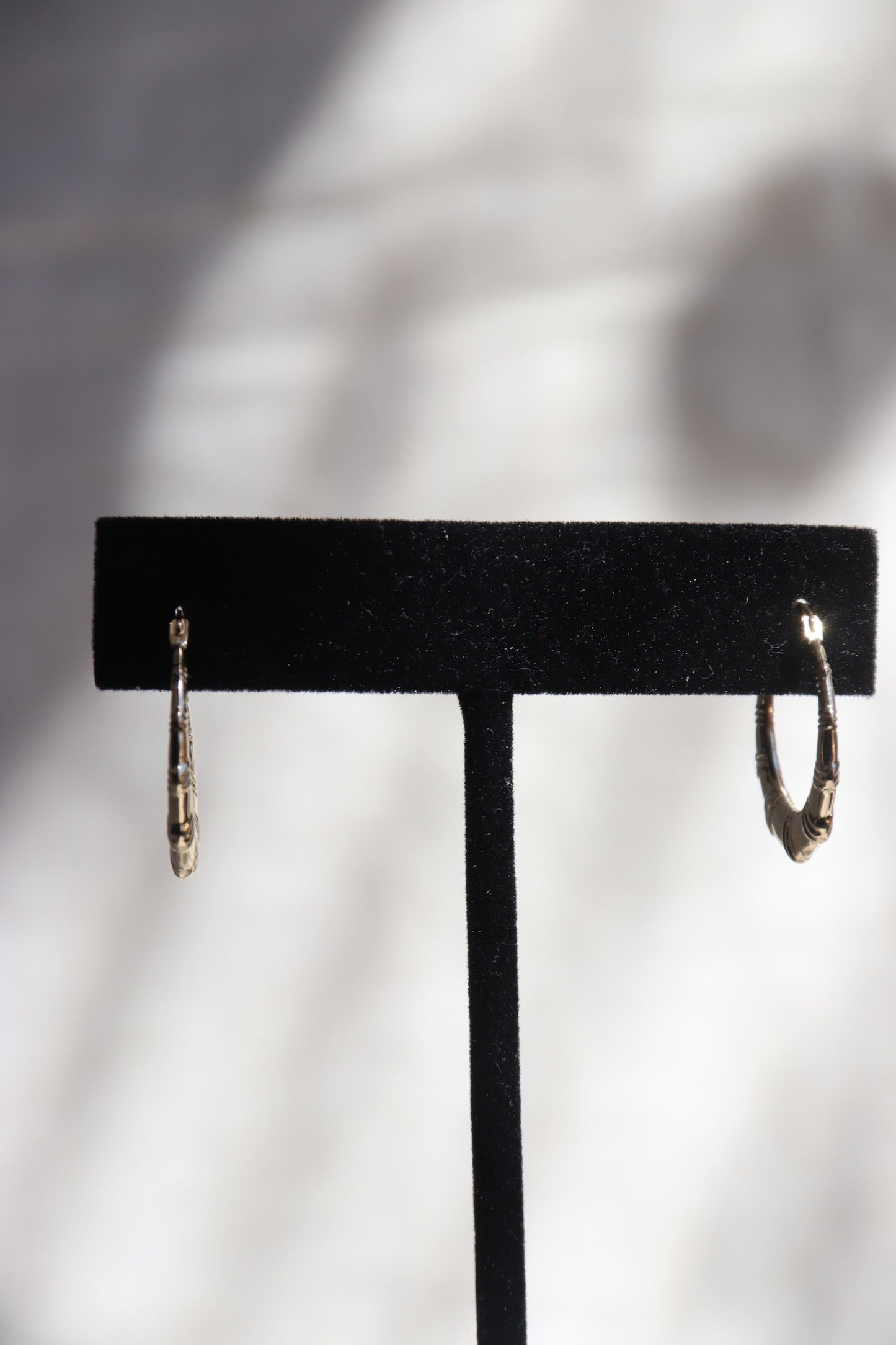 Fluted Hoop Earrings - 10k Yellow Gold