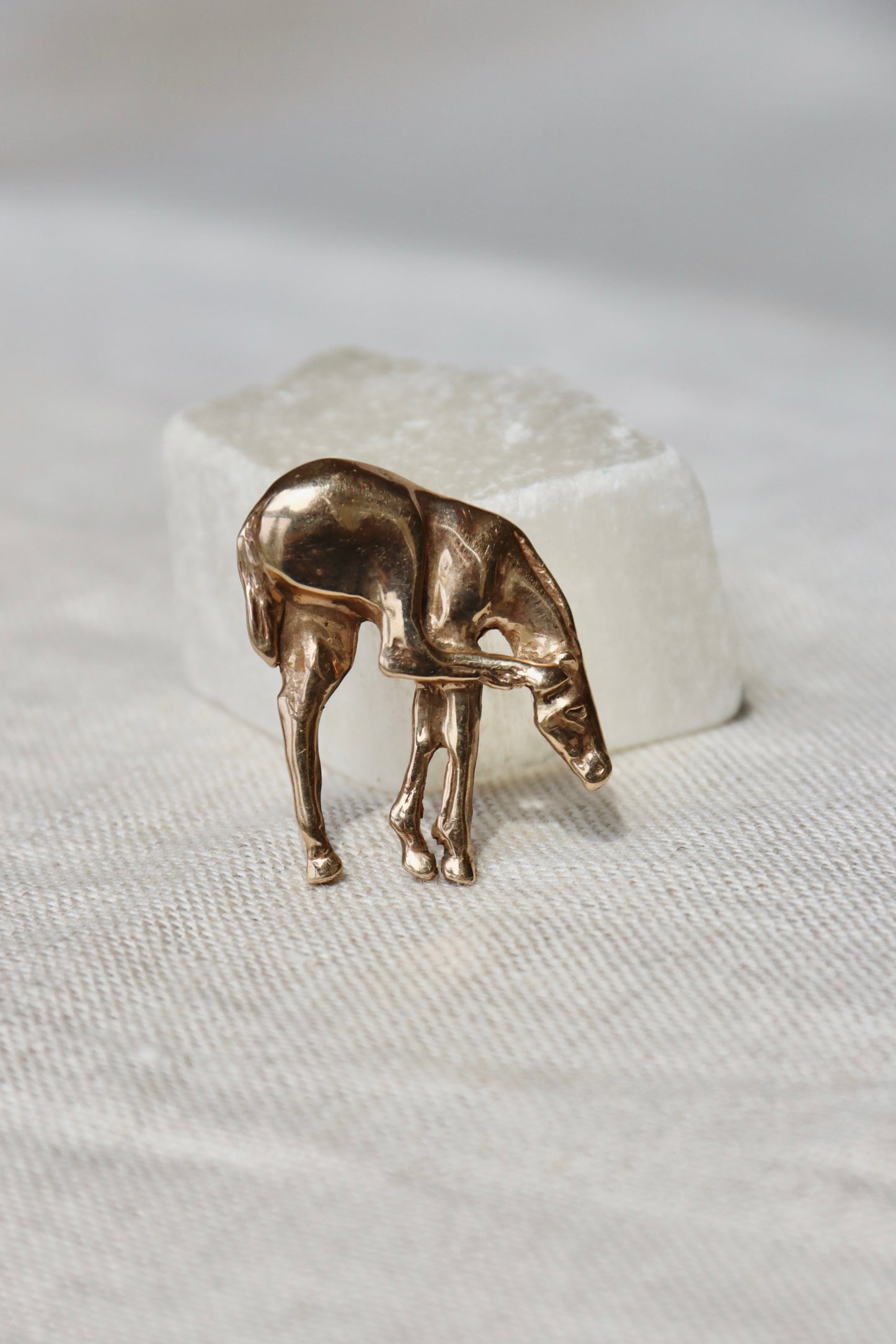 14K Yellow Gold Horse Pendant