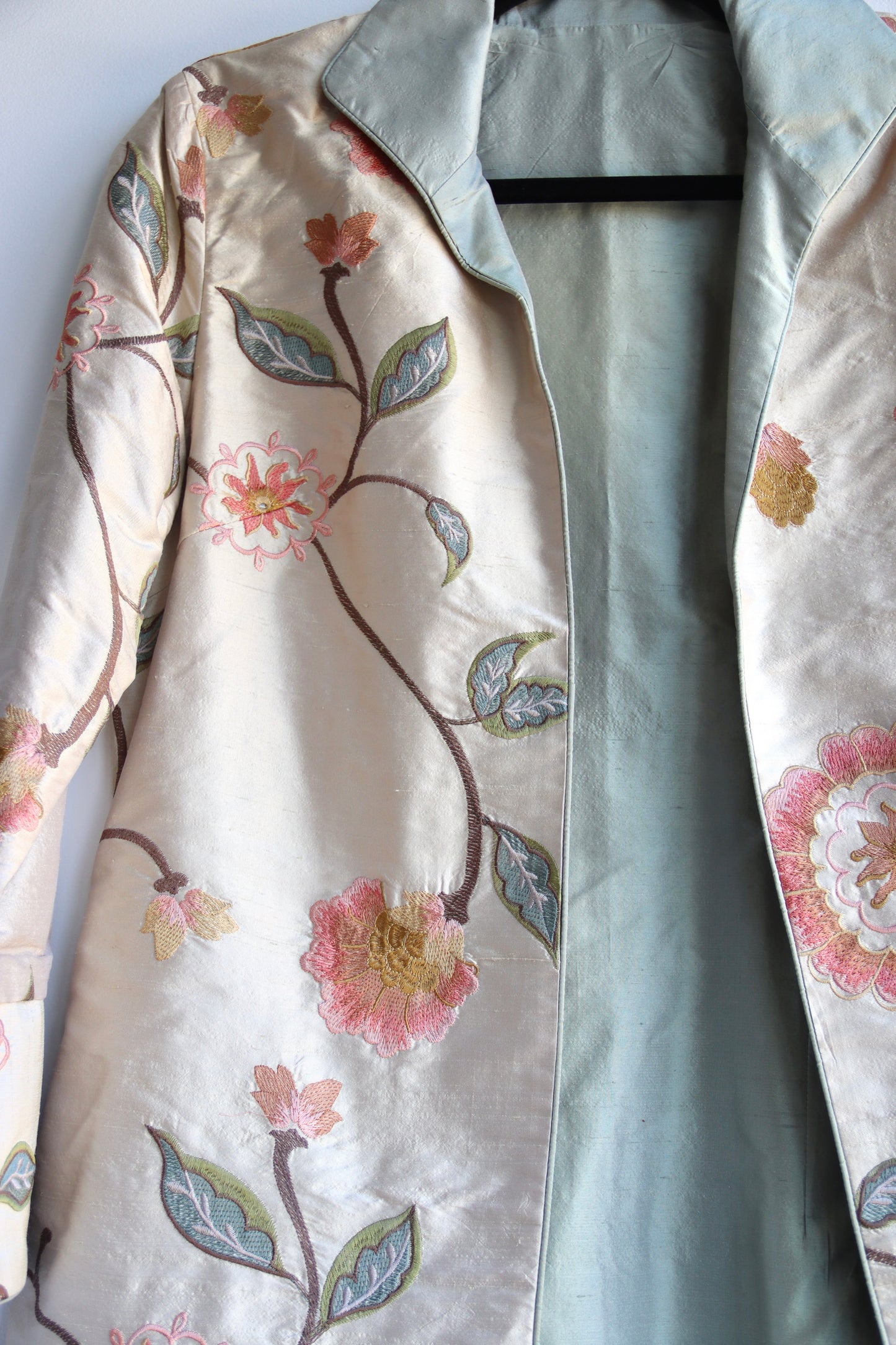 Embroidered Silk Coat