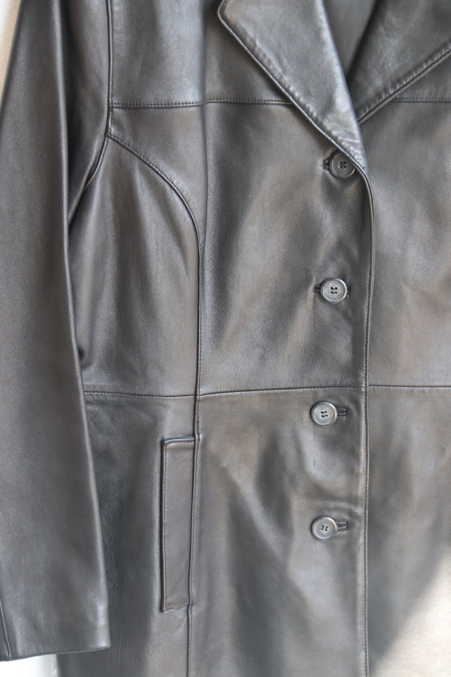 Colebrook Black Leather Coat