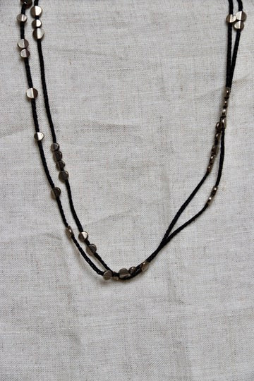 Jill Platner Tupelo Wrap Long Black Necklace
