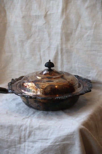 silver-plated chafing dish