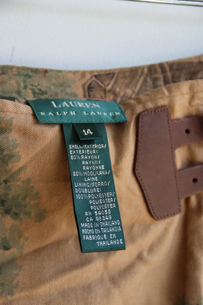 Lauren Ralph Lauren vintage "Balmoral Hunt Scene" wrap skirt
