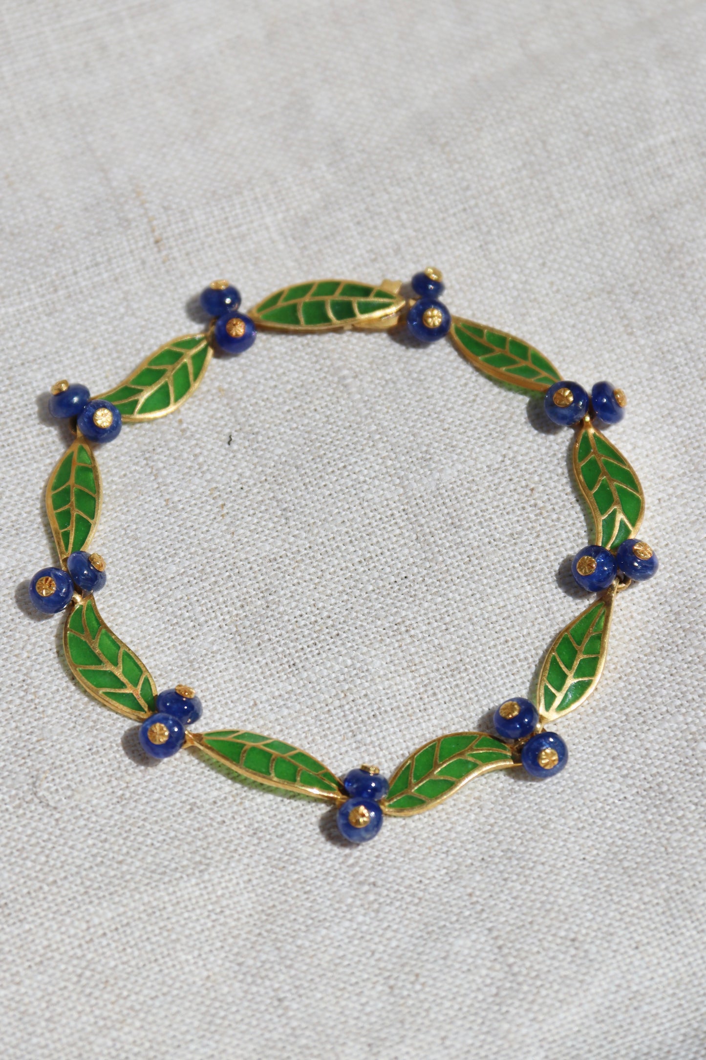 T.W. McClelland Sapphire Blueberry Bracelet - 18K Gold