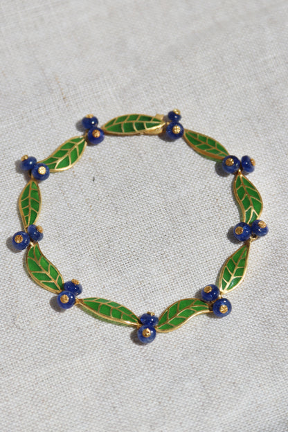 T.W. McClelland Sapphire Blueberry Bracelet - 18K Gold