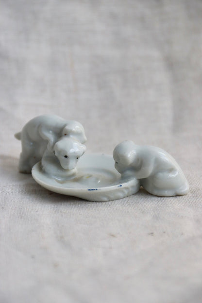 Mini Porcelain Dog Figurine