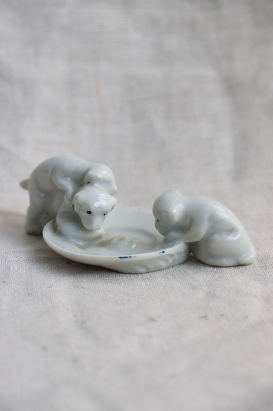Mini Porcelain Dog Figurine