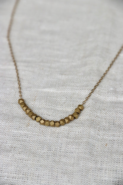Marisa Mason Brass Beaded Necklace
