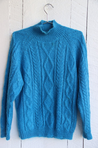 Emily Electric Blue Acrylic and Mohair Sweater