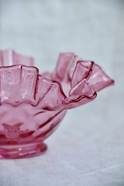 Dark Pink Ruffle Edge Bowl