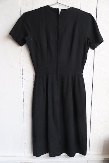 Vintage Black Short Sleeve Dress