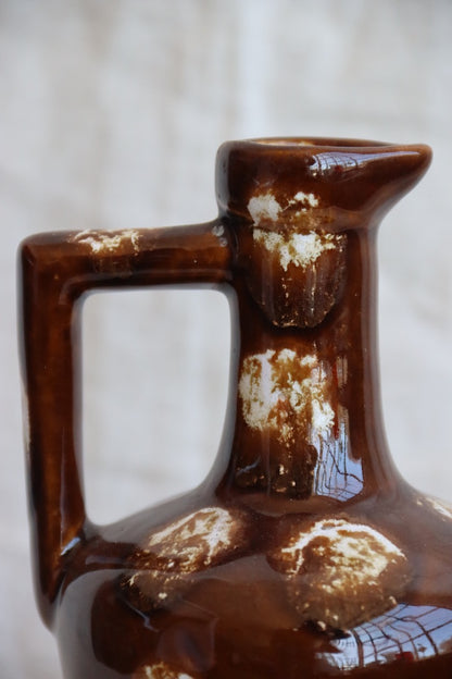 Leroux liquor brown ceramic pitcher