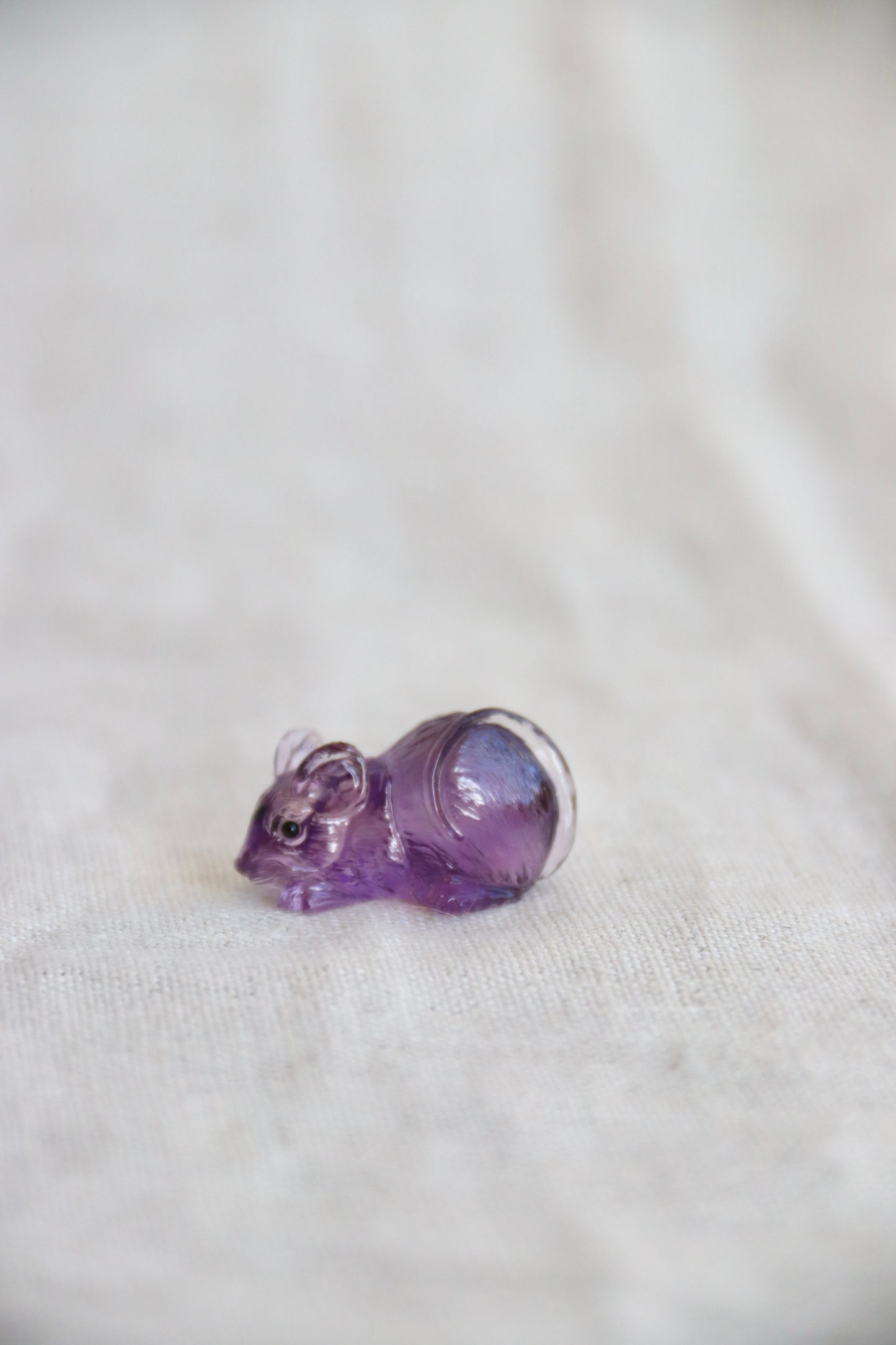 Miniature amethyst animals