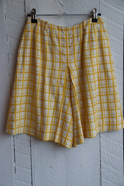 Yellow Plaid Shorts - 1970s