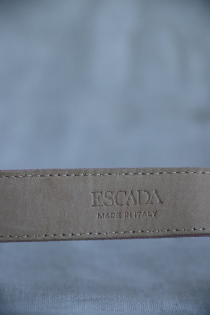 Vintage Escada Pink Suede Belt - 36