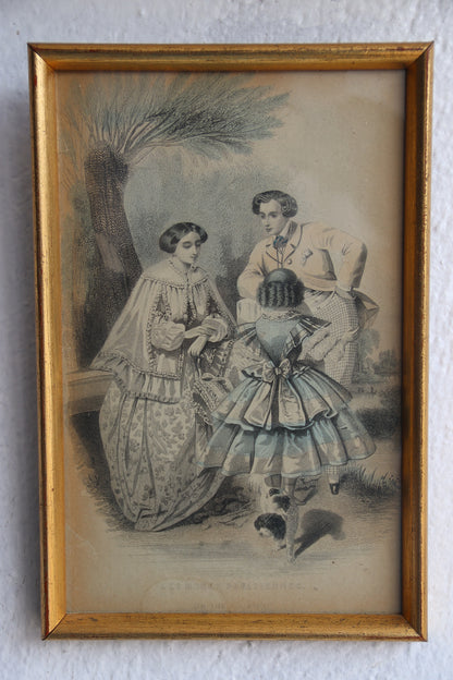 Set of Two Small Framed Fashion Prints