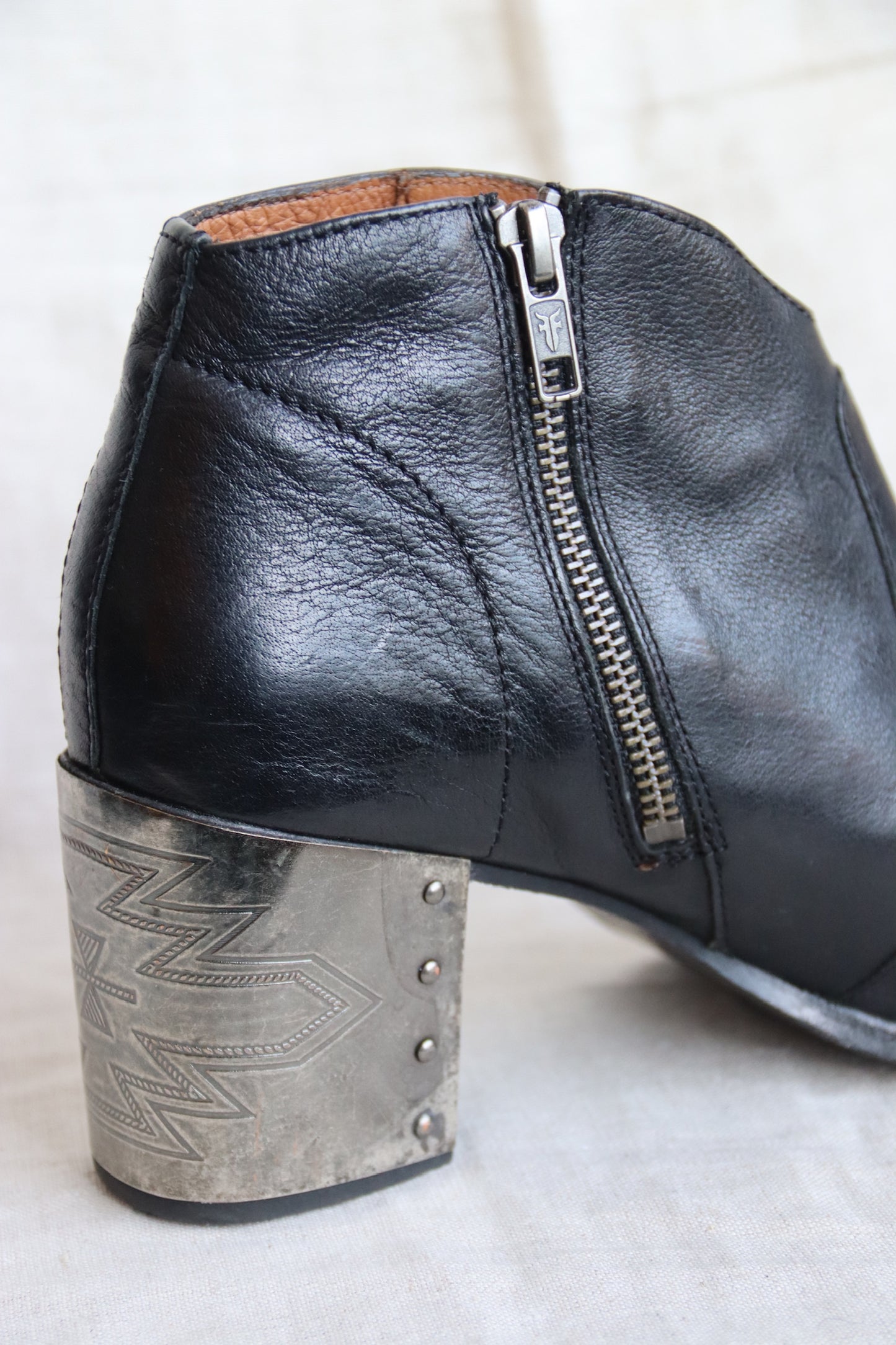 Black Frye Leather Ankle Boots