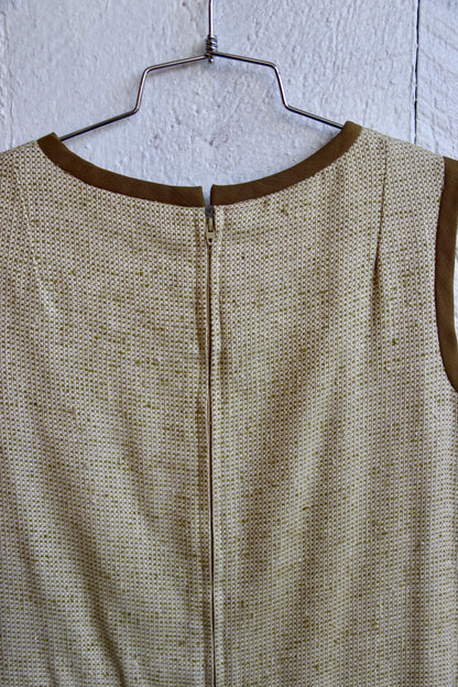 Vintage 60s Pamela Martin Green Tweed Dress