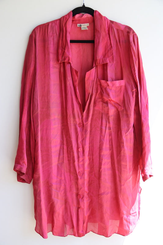 Vintage Morgan Taylor Pink Silk Top