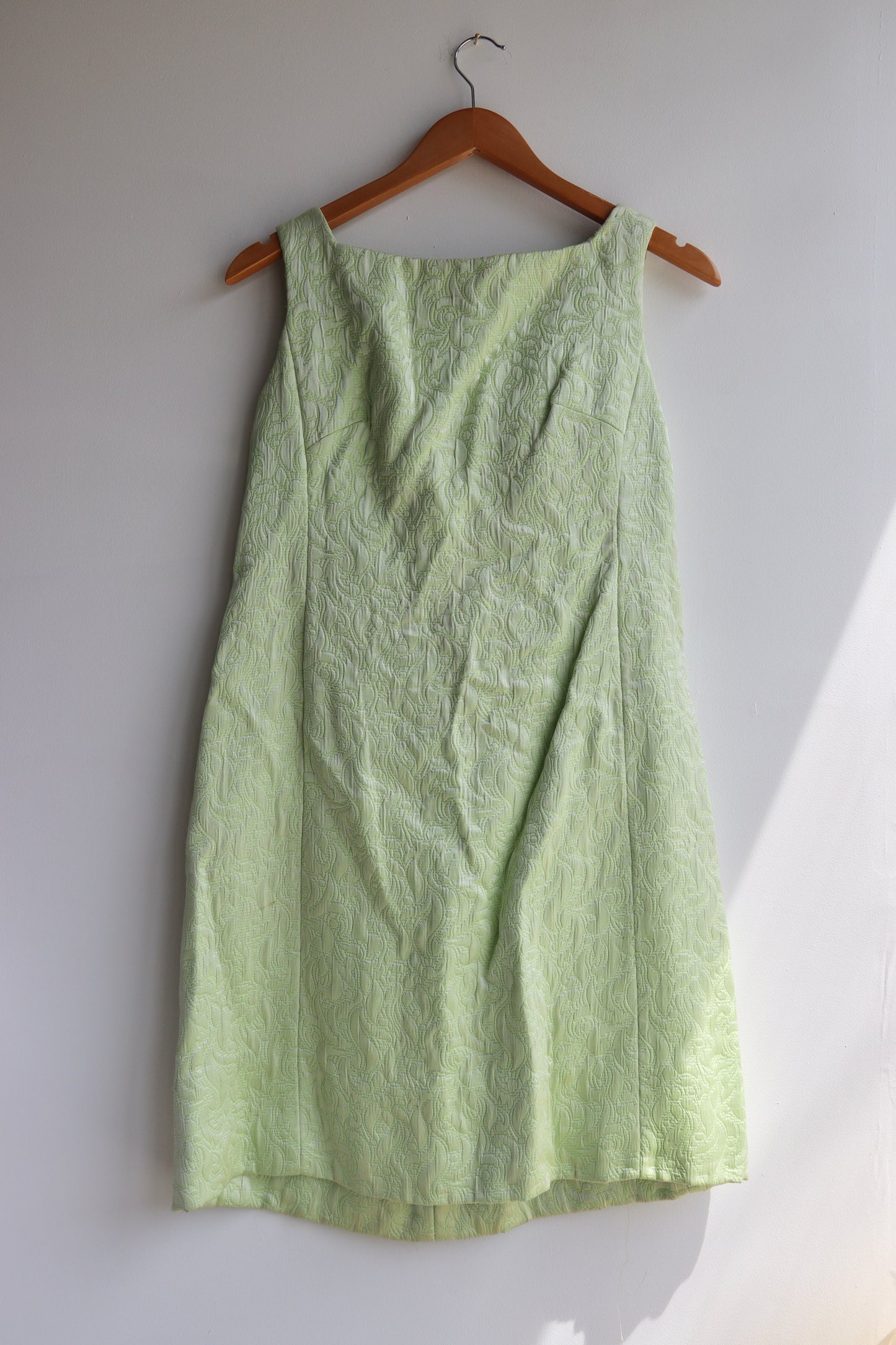 Green Brocade Dress and Coat Set