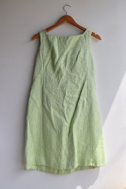 Green Brocade Dress and Coat Set