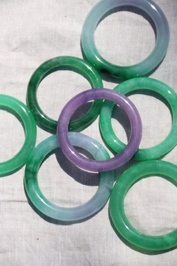 Jadeite Hololith Bangles