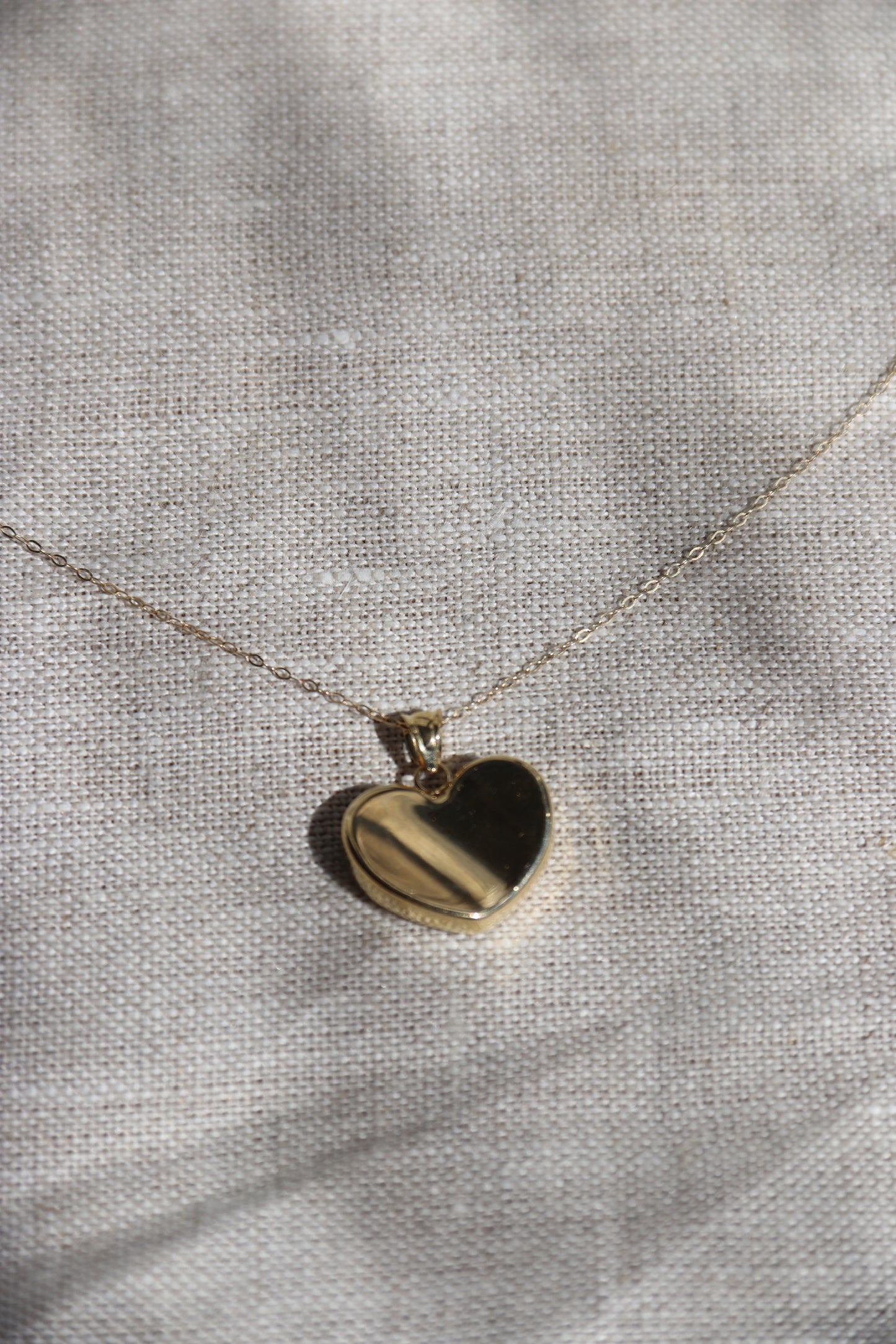 Heart Pendant Necklace - 10k Yellow Gold
