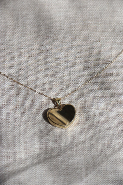 Heart Pendant Necklace - 10k Yellow Gold