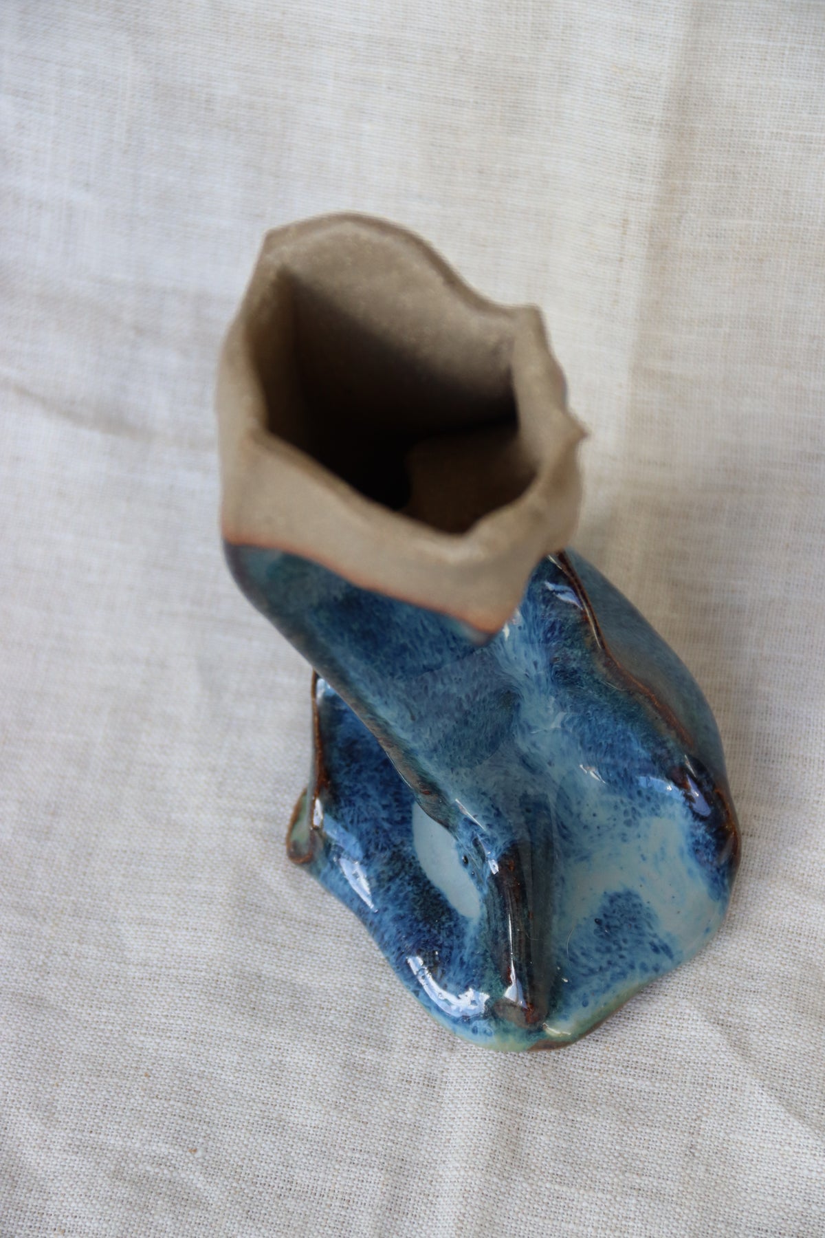 Studio Ceramic Vase with Face