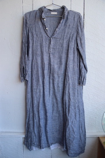 C. P. Shades Blue Linen Dress
