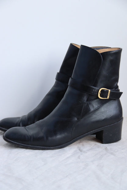 Ferragamo Black Leather Boots - 10