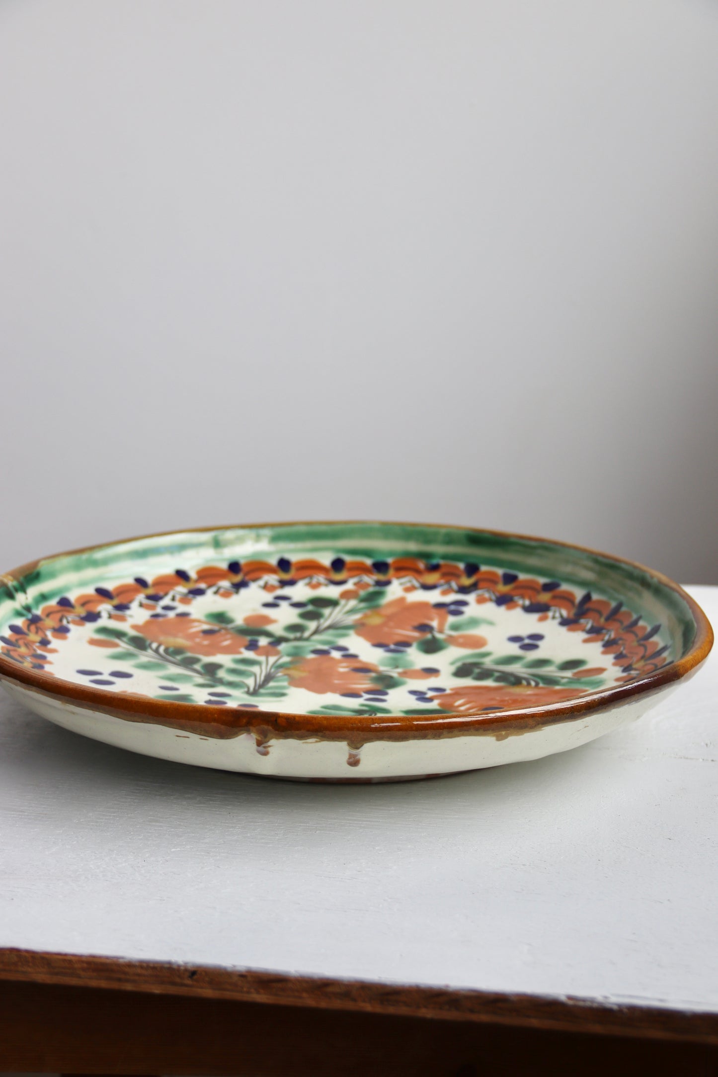 Mexican Hand Painted Ceramic Platter