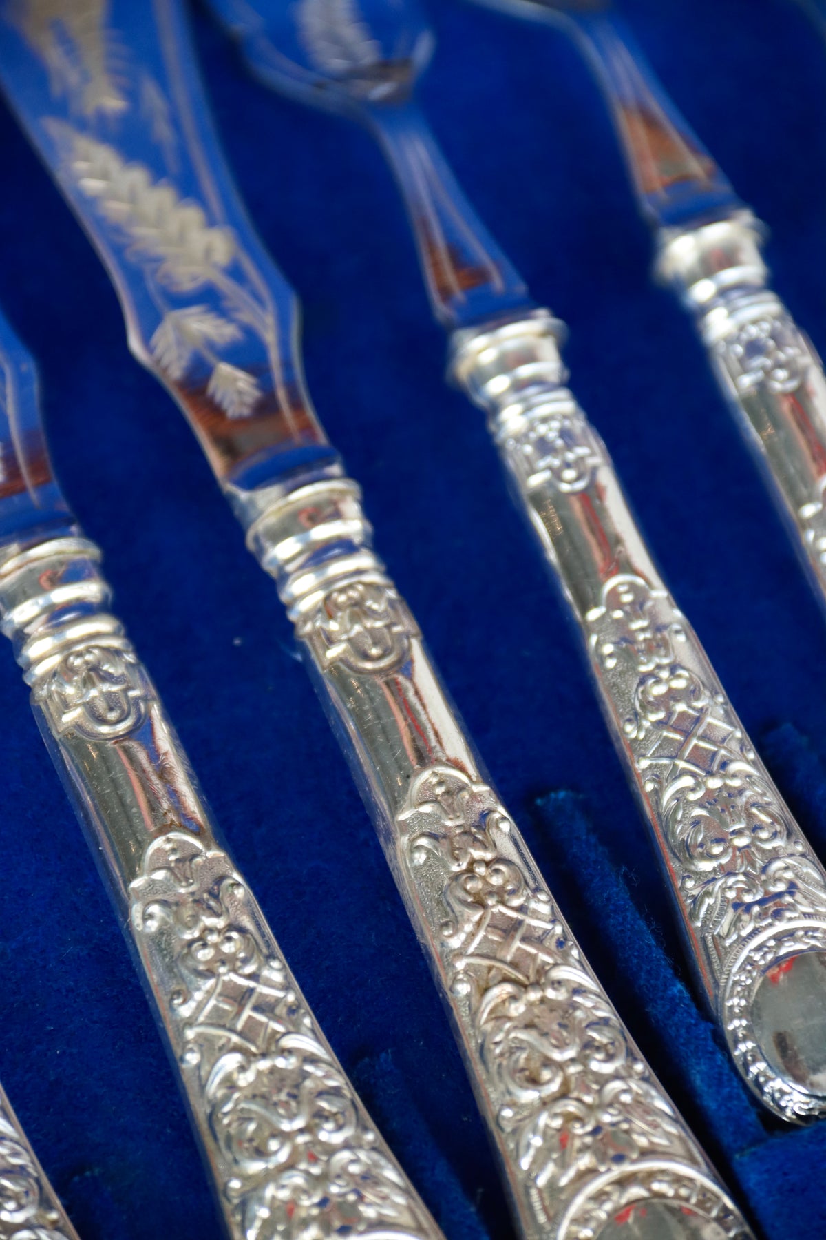 Antique Philip Ashberry Silverplate Fish Set