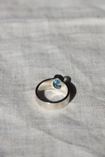 Sterling Silver and Swiss Blue Topaz Ring