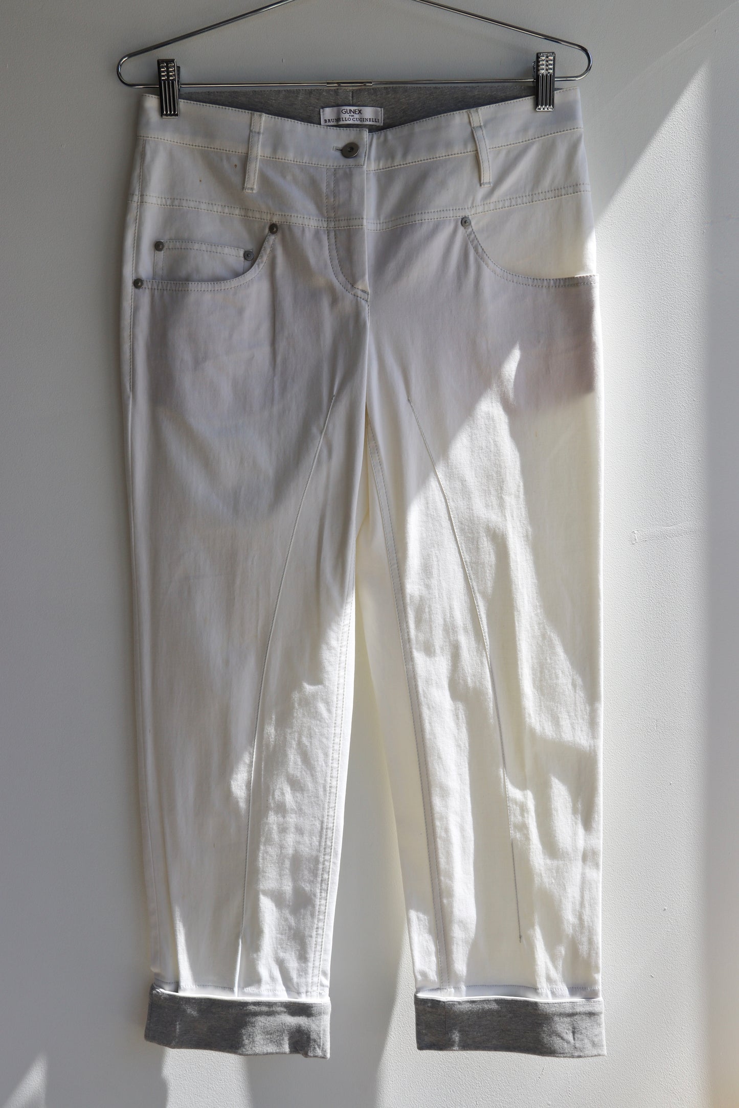 Gunex for Brunello Cucinelli White Pants