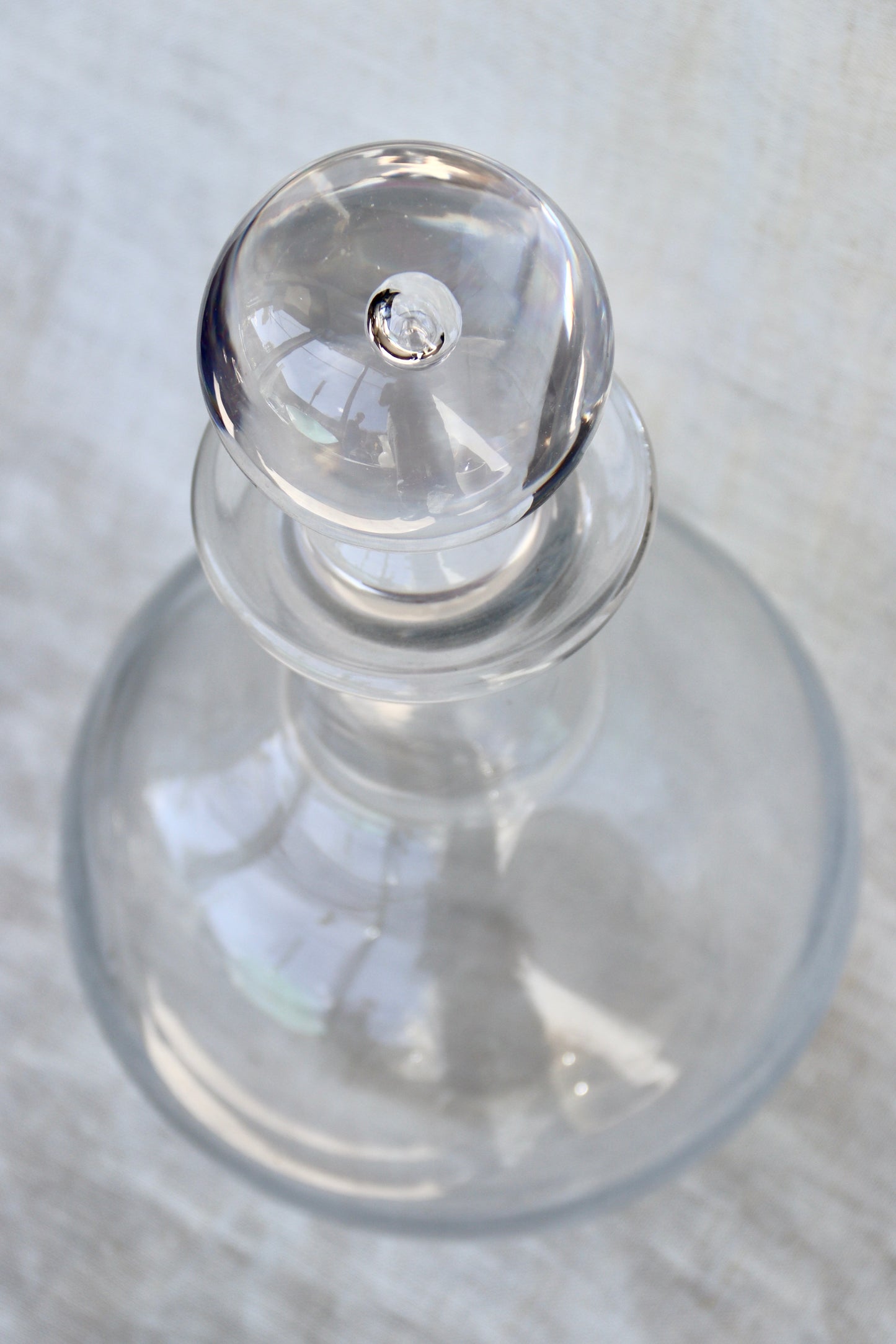 vintage hand-blown glass decanter
