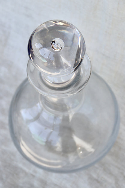 vintage hand-blown glass decanter