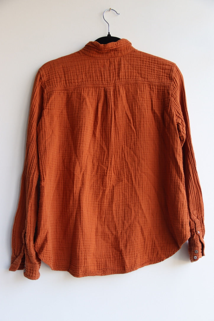 Xirena Burnt Orange Gauze Top