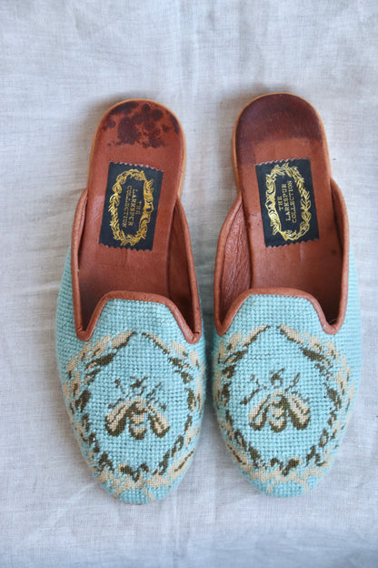 Larkspur Collection Needlepoint Slides