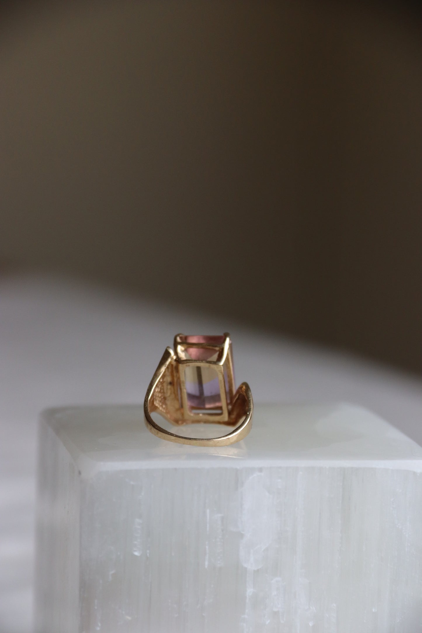 10K Ametrine Asymmetrical Ring